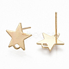 Brass Stud Earring Findings KK-S348-352-2