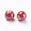 Glazed Porcelain Beads PORC-D001-10mm-15-2