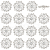 12Pcs 1-Hole Alloy Shank Buttons BUTT-FG0001-29-1