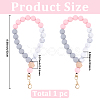 1Pc Silicone & Wood Pendant Decorations HJEW-BM0001-61A-2