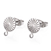 Non-Tarnish 304 Stainless Steel Stud Earring Findings STAS-E192-01P-01-1