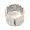 Non-Tarnish Vintage Hammered Alloy Wide Hinged Bangles for Women BJEW-L629-08P-3