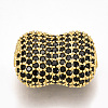 Brass Micro Pave Cubic Zirconia Beads X-ZIRC-T004-68G-1