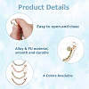 4Pcs 4 Colors ABS & Iron & Alloy & PU Leather Handbag Chain Straps FIND-HS0001-36A-4