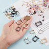 18Pcs 9 Style Zinc Alloy Rectangle Buckle Ring DIY-WR0002-59-3