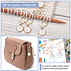 Alloy Enamel Number Charms Locking Stitch Markers AJEW-PH01457-02-4