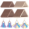 2 Sets Unfinished Wood Triangle Pendants DIY-PH0028-88-1