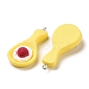 Opaque Resin Pendants RESI-G032-F04-3