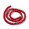 Electroplate Opaque Solid Color Glass Beads Strands EGLA-A034-P10mm-L04-2