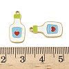 304 Stainless Steel Enamel Pendants X1-STAS-G360-04G-06-3