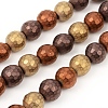 PVD Vacuum Plating Non-magnetic Synthetic Hematite Beads Strands G-F682-01C-1