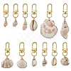 Electroplate Shell Pendant Decorations HJEW-JM03070-2
