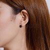 Electroplate Druzy Resin Stud Earrings RESI-SZ0001-22-4