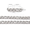 Tarnish Resistant 304 Stainless Steel Mother-Son Figaro Chains CHS-A003H-2.3NK-7