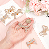 6Pcs 3 Styles Bowknot Alloy Rhinestone Shoe Decorations FIND-CP0002-22B-3