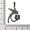 304 Stainless Steel Pendants STAS-U030-11B-3