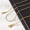 304 Stainless Steel Boston Chain Necklaces STAS-O053-16G-1