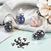 Transparent Glass Wishing Bottle Pendant Decoration HJEW-PH0001-29-5