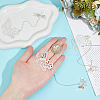3Pcs 3 Styles Butterfly & Butterfly & Dragonfly Filigree Brass Bookmark with Chains AJEW-SC0002-93P-3