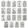 40Pcs 20 Styles Tibetan Style Zinc Alloy Pendants FIND-CJC0004-36-1