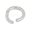 Brass Micro Pave Cubic Zirconia Twister Clasp KK-G522-16P-2