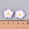 Plumeria Flower Opaque Resin Cabochons CRES-T025-30E-02-4