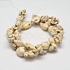 Dyed Nuggets Natural Howlite Beads Strands G-M139-M-A-3