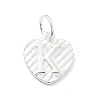 925 Sterling Silver Heart with Capital Letter Charms STER-S009-13K-S-1