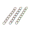 Ion Plating(IP) 304 Stainless Steel Curb Chains Extender STAS-WH0032-02B-M-1