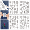 4 Sheets 11.6x8.2 Inch Stick and Stitch Embroidery Patterns DIY-WH0455-011-1