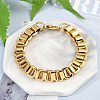304 Stainless Steel Box Chain Bracelets for Women Men BJEW-F488-47G-1