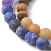 Chakra Theme Natural Red Rainbow Jasper & Yellow Aventurine & Tiger Eye & Green Aventurine & Blue Spot Stone & Lapis Lazuli & Amethyst Beads Strands G-F668-24-10mm-4