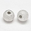 Round 925 Sterling Silver Textured Beads STER-F012-23D-1