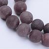 Natural Purple Aventurine Beads Strands G-Q462-8mm-15-1