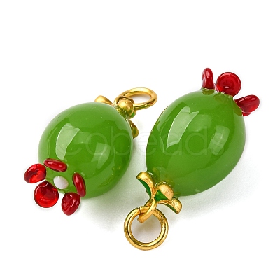 Handmade Lampwork Pendants LAMP-Z012-01G-02-1
