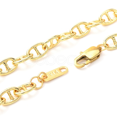 Brass Mariner Link Chains Necklaces X-NJEW-JN03718-1