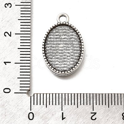 Tibetan Style Oval Alloy Pendant Cabochon Settings PALLOY-D291-39AS-1