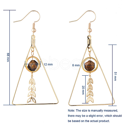 Natural Mixed Gemstone Dangle Earrings EJEW-JE04025-1
