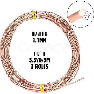 BENECREAT 3 Roll Copper Spring Wire CWIR-BC0001-32-1