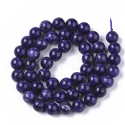 Natural Charoite Beads Strands G-S150-57-8mm-1