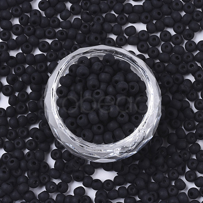 Frosted Colours Glass Beads SEED-S040-03A-01-1