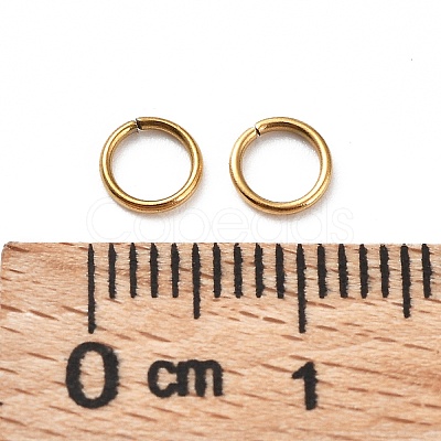 Ion Plating(IP) 304 Stainless Steel Open Jump Rings STAS-R060-5x0.7-G-1