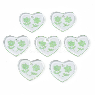Transparent Resin Pendants RESI-N030-001A-1