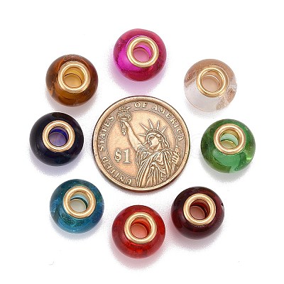 Glass European Beads GPDL-Q013-M-1