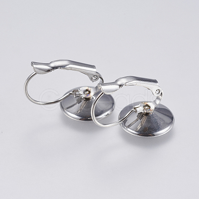 Tarnish Resistant 304 Stainless Steel Leverback Earring Settings LS-STAS-I097-021-12mm-1