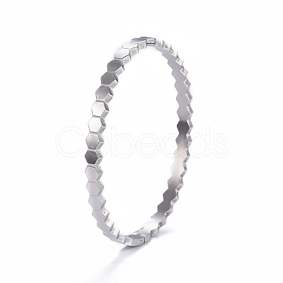 Tarnish Resistant 304 Stainless Steel Cuff Bangles BJEW-I277-03P-1