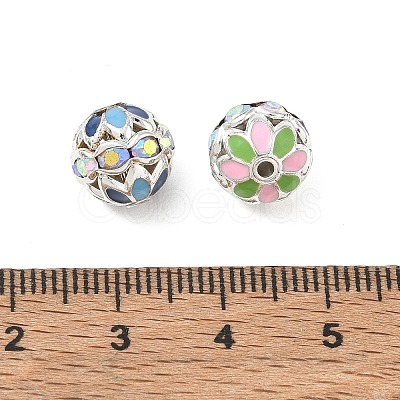 Brass Enamel Beads KK-CBA18B7-01P-1
