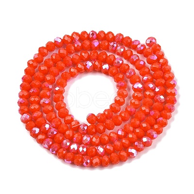 Electroplate Opaque Solid Color Glass Beads Strands EGLA-A044-P2mm-L03-1