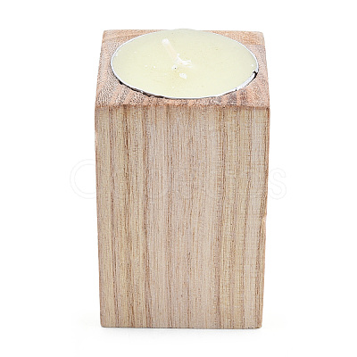 Natural Wood Candle Holder LS-AJEW-T002-01-1