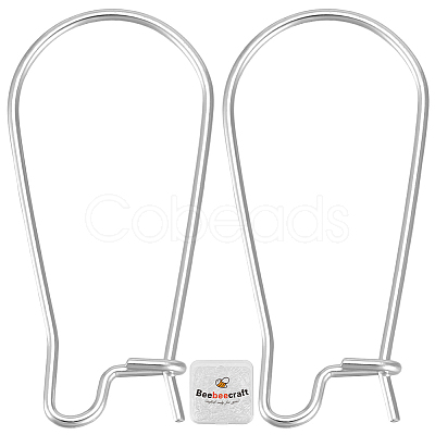 100Pcs 304 Stainless Steel Hoop Earring Findings STAS-BBC0005-94S-02-1